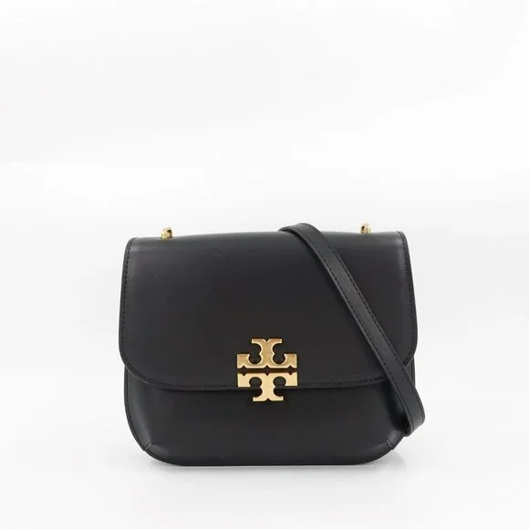 Tory Burch Eleanor Slim Saddlebag Black OS - Picture 1 of 16